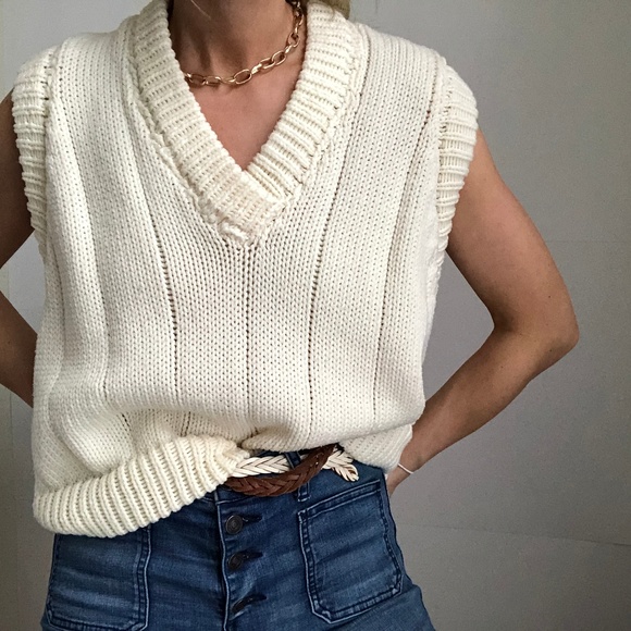 boxy sweater vest